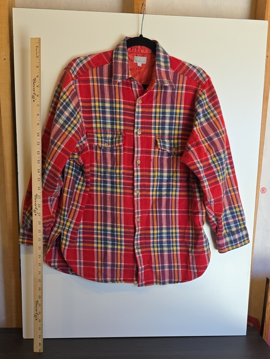 Esprit Tops - ESPRIT Sport Vintage Red Plaid Button-Up Flannel Shirt